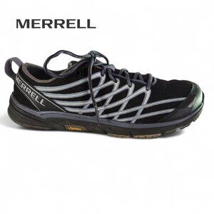 MERRELL Bare Access Arc 3 Minimalist Running Shoes Black Silver  7.5